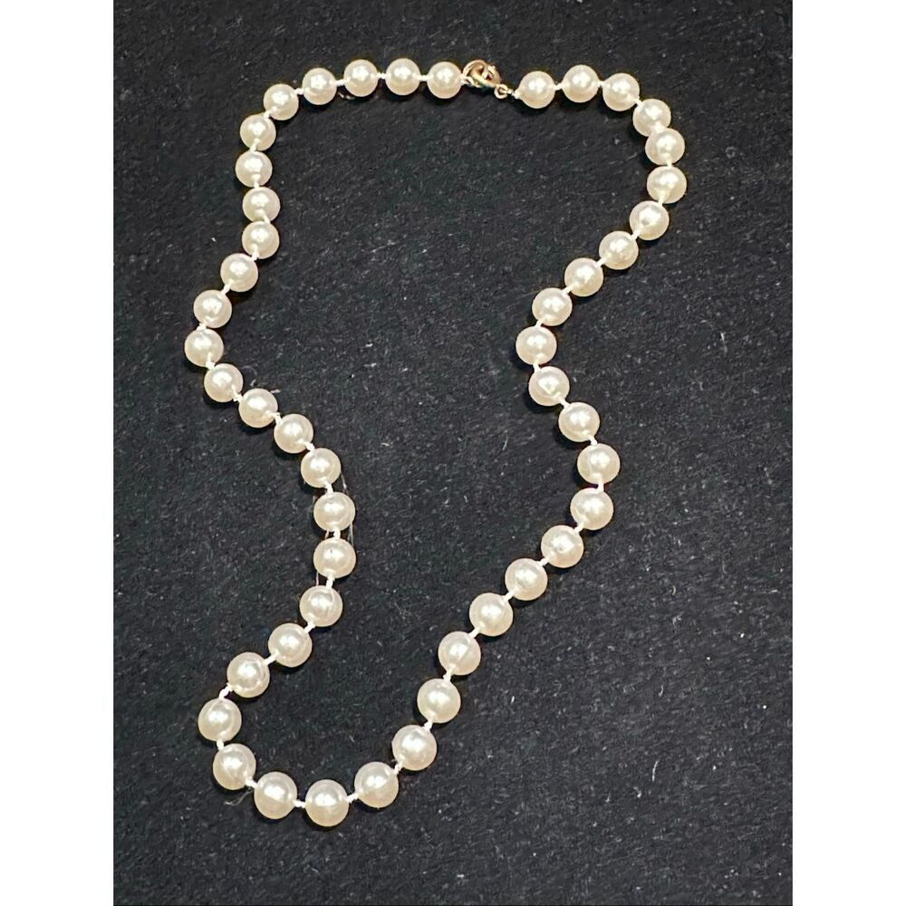 Faux pearl necklace